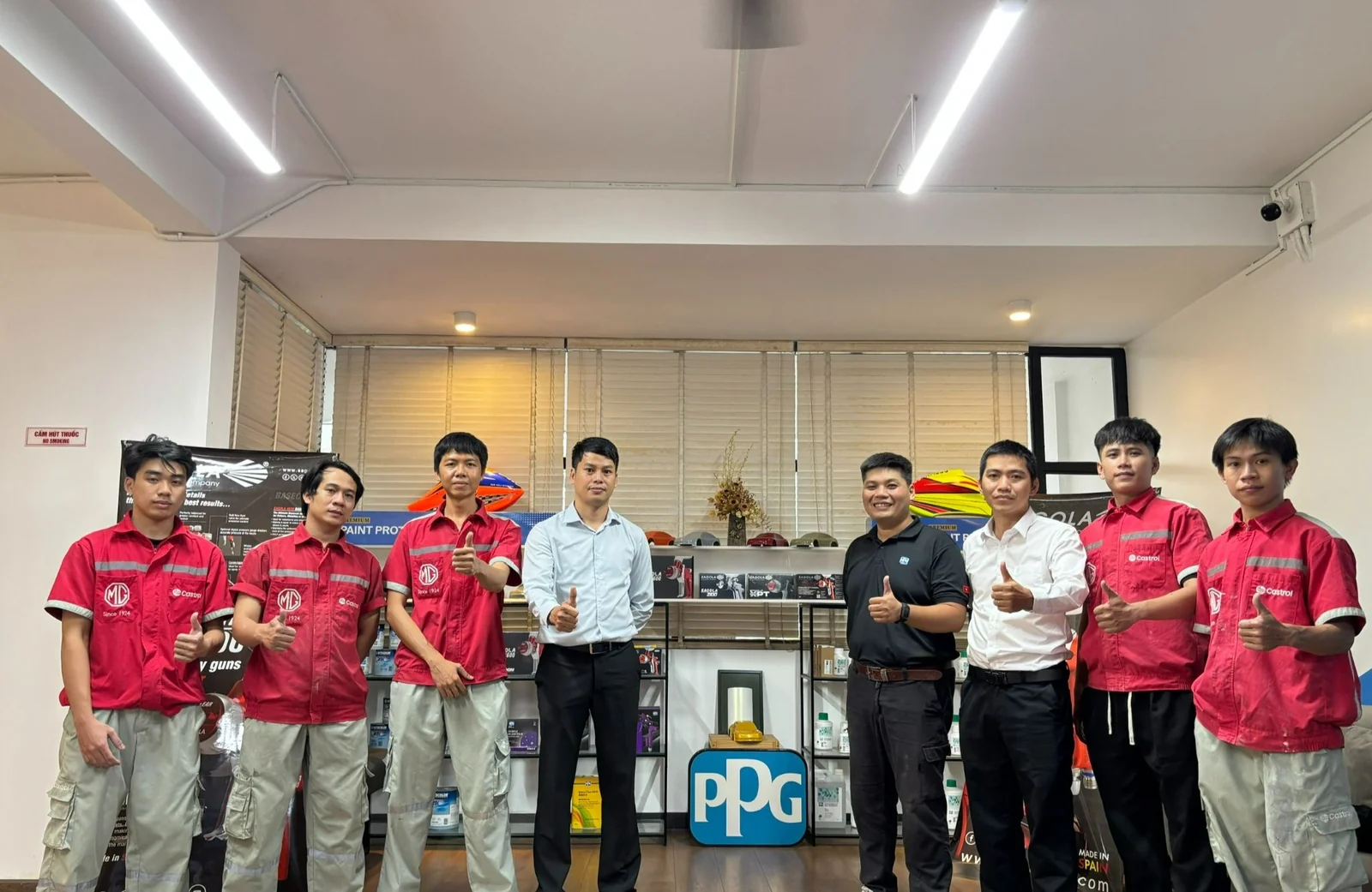 MG phối hợp PPG đào tạo kỹ thuật đồng sơn và pha màu cho đại lý